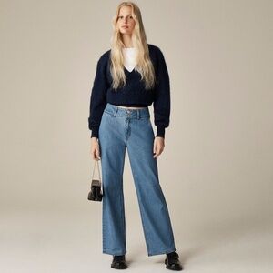NWT J. Crew Tall Slim-wide Jean with Stacked Buttons in Elaine Wash - 26T